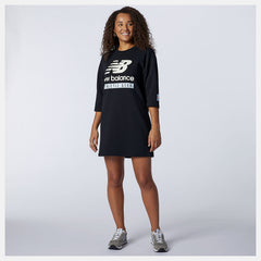 NB Essentials Field Day Crew Fleece Dress | New Balance Clothing Black - Women