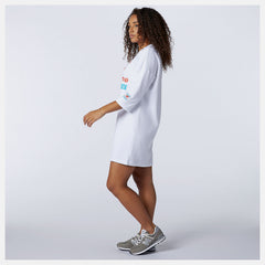 NB Essentials Field Day Crew Fleece Dress | New Balance Clothing White - Women
