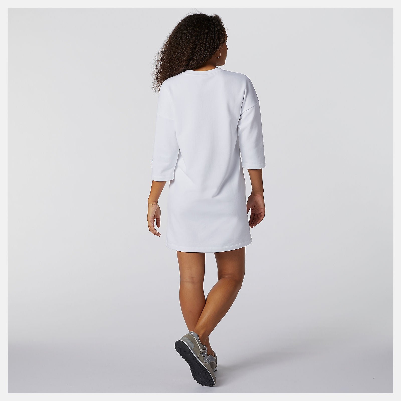NB Essentials Field Day Crew Fleece Dress | New Balance Clothing White - Women