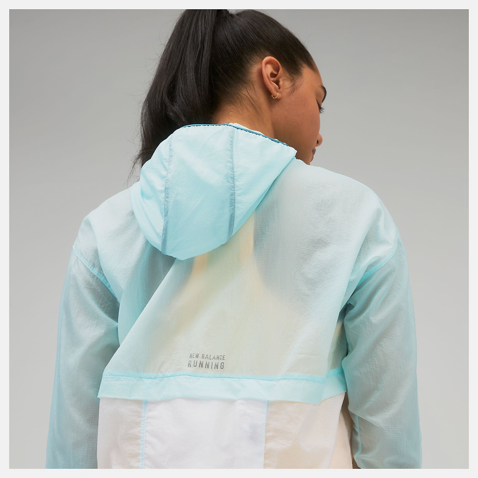 Printed Impact Run Light Pack Jacket | New Balance Clothing Pale Blue - Women
