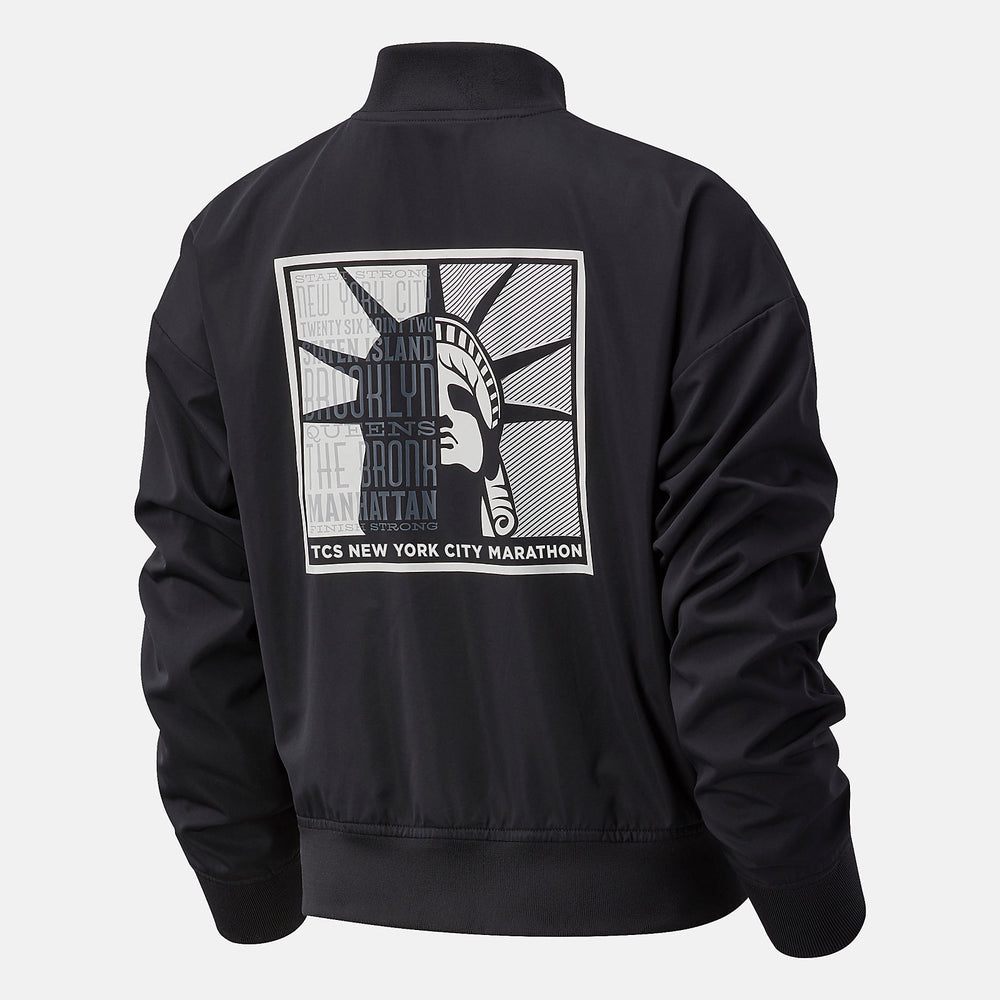 NYC Marathon Essentials Core Bomber Jacket | New Balance Clothing Black - Women