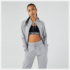 Essentials FZ Hoodie | New Balance Clothing Athletic Grey - Women