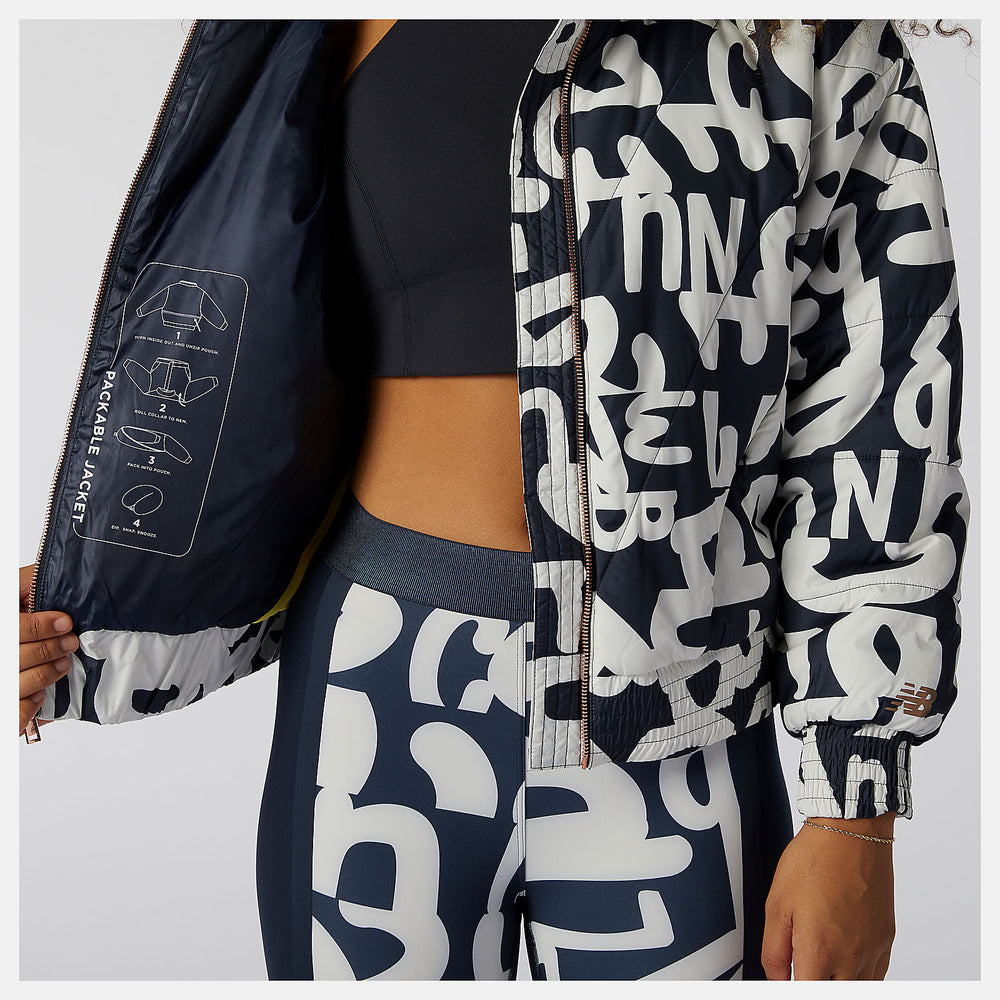 Determination Packable Printed Quilted Jacket | New Balance Clothing Eclipse - Women