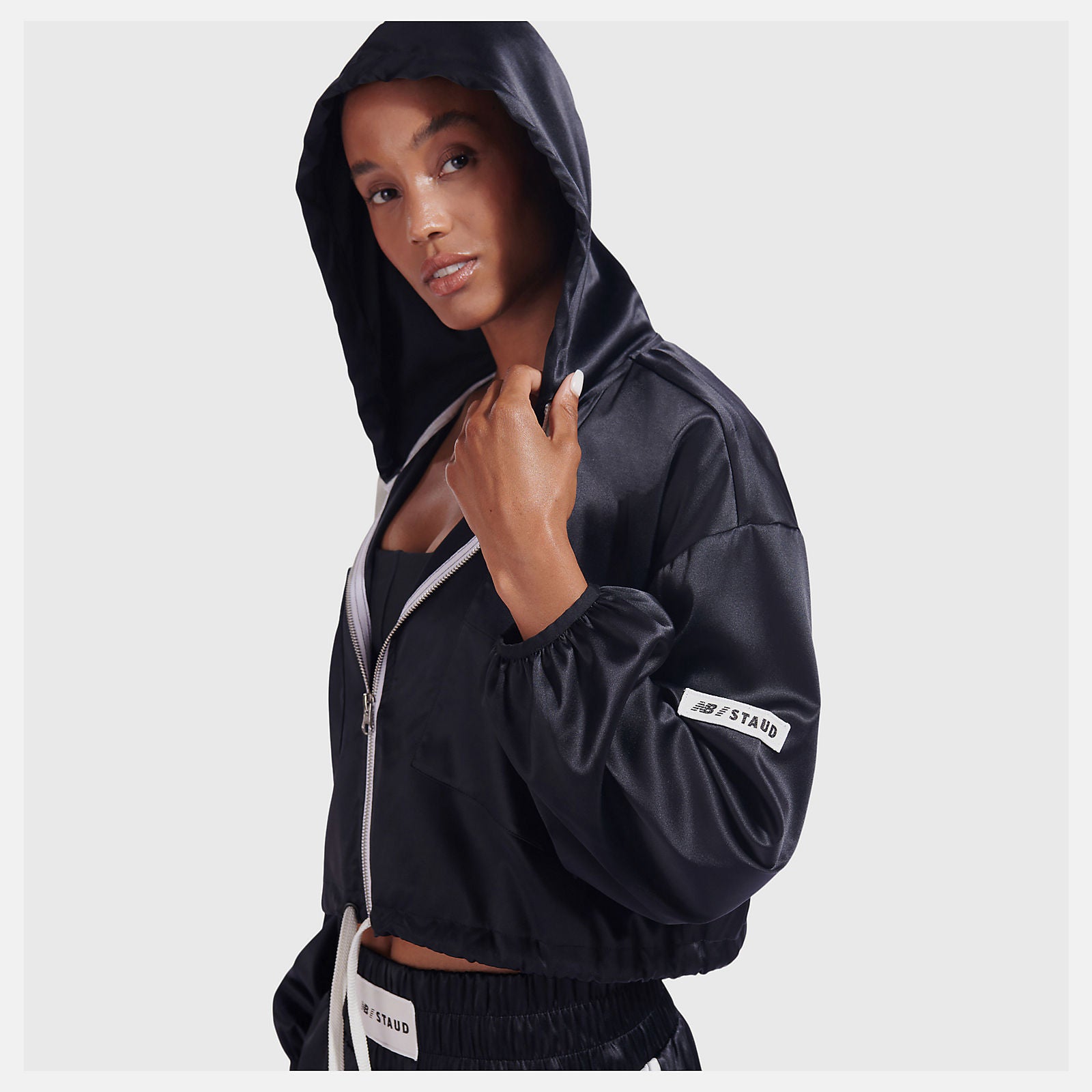 NB x Staud Hooded Jacket | New Balance Clothing Black - Women