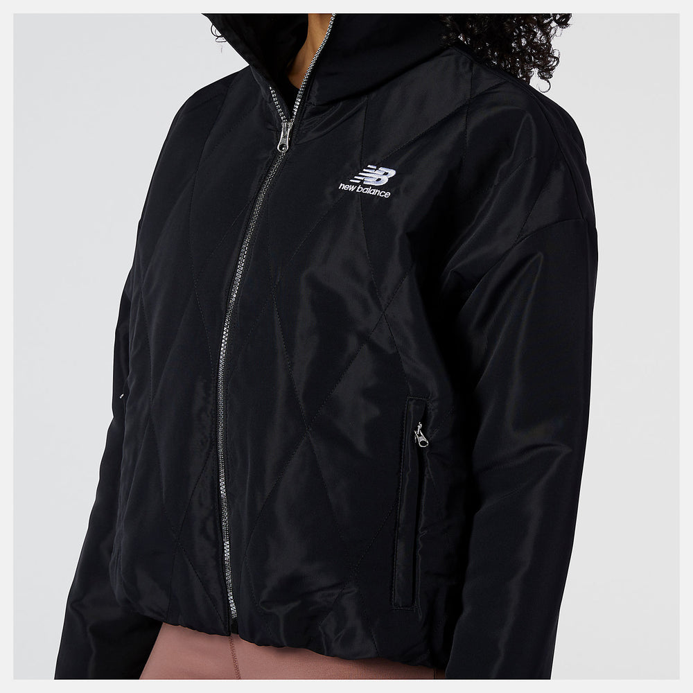 NB Athletics Argyle Quilted Jacket | New Balance Clothing Black - Women