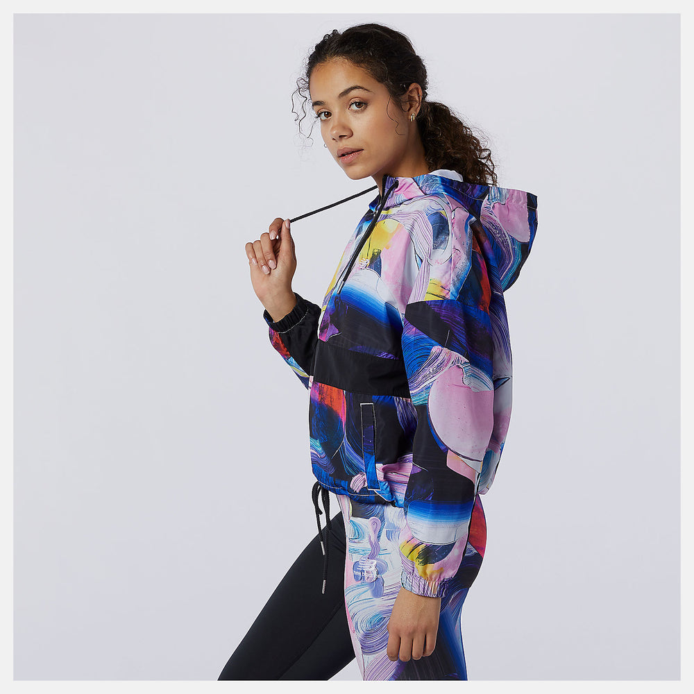 NB Athletics Printed Anorak Jacket | New Balance Clothing White Print - Women