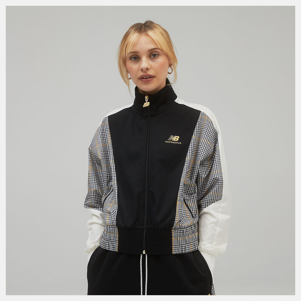 NB Athletics Higher Learning Stripe Track Jacket | New Balance Clothing Black - Women