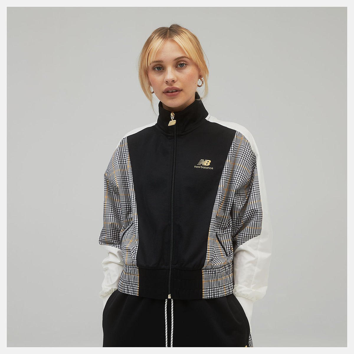 NB Athletics Higher Learning Stripe Track Jacket | New Balance Clothing Black - Women