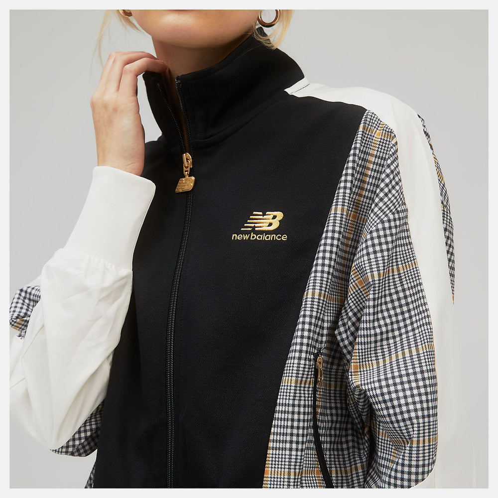 NB Athletics Higher Learning Stripe Track Jacket | New Balance Clothing Black - Women