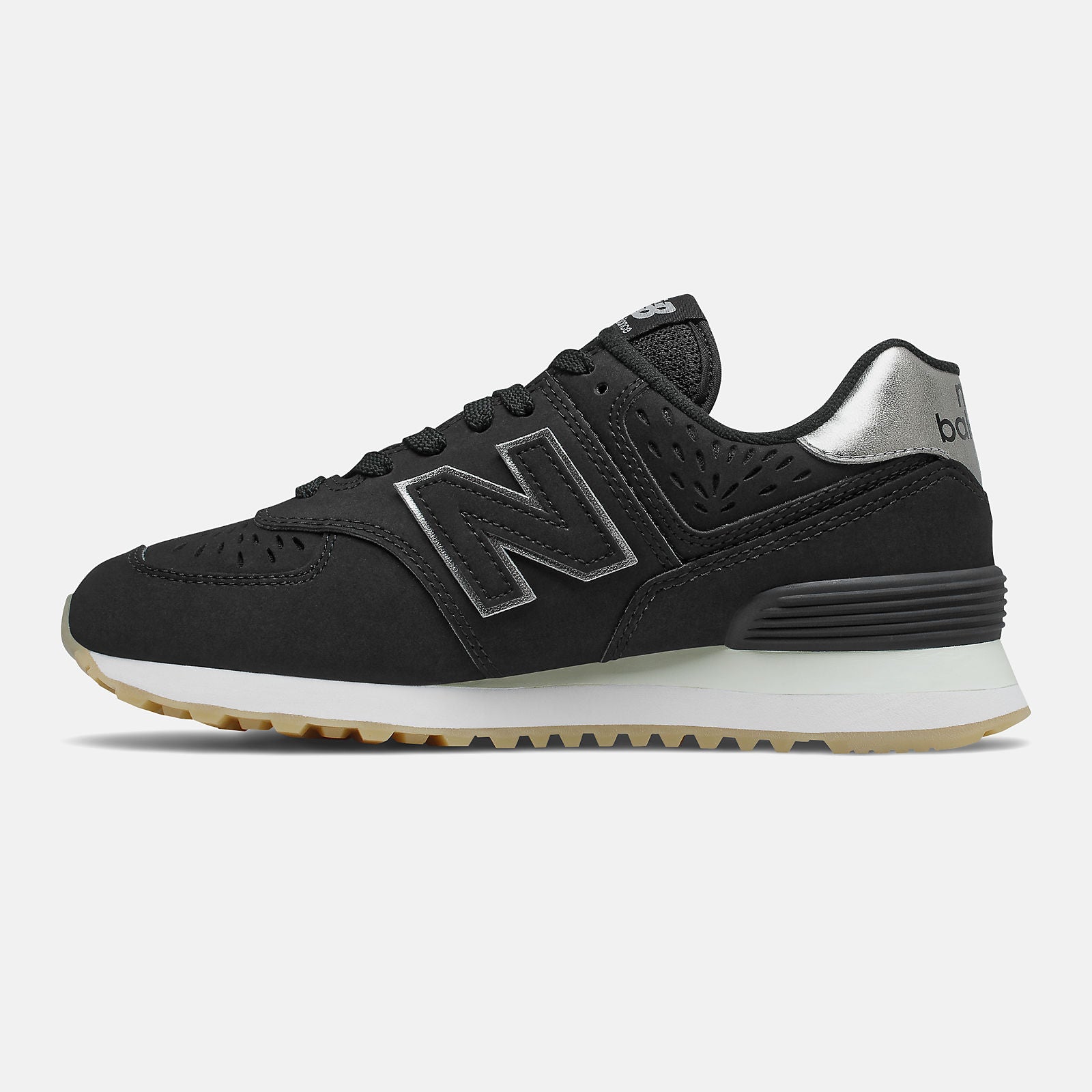 574 | New Balance Shoes Black/Dark Silver Metallic - Women