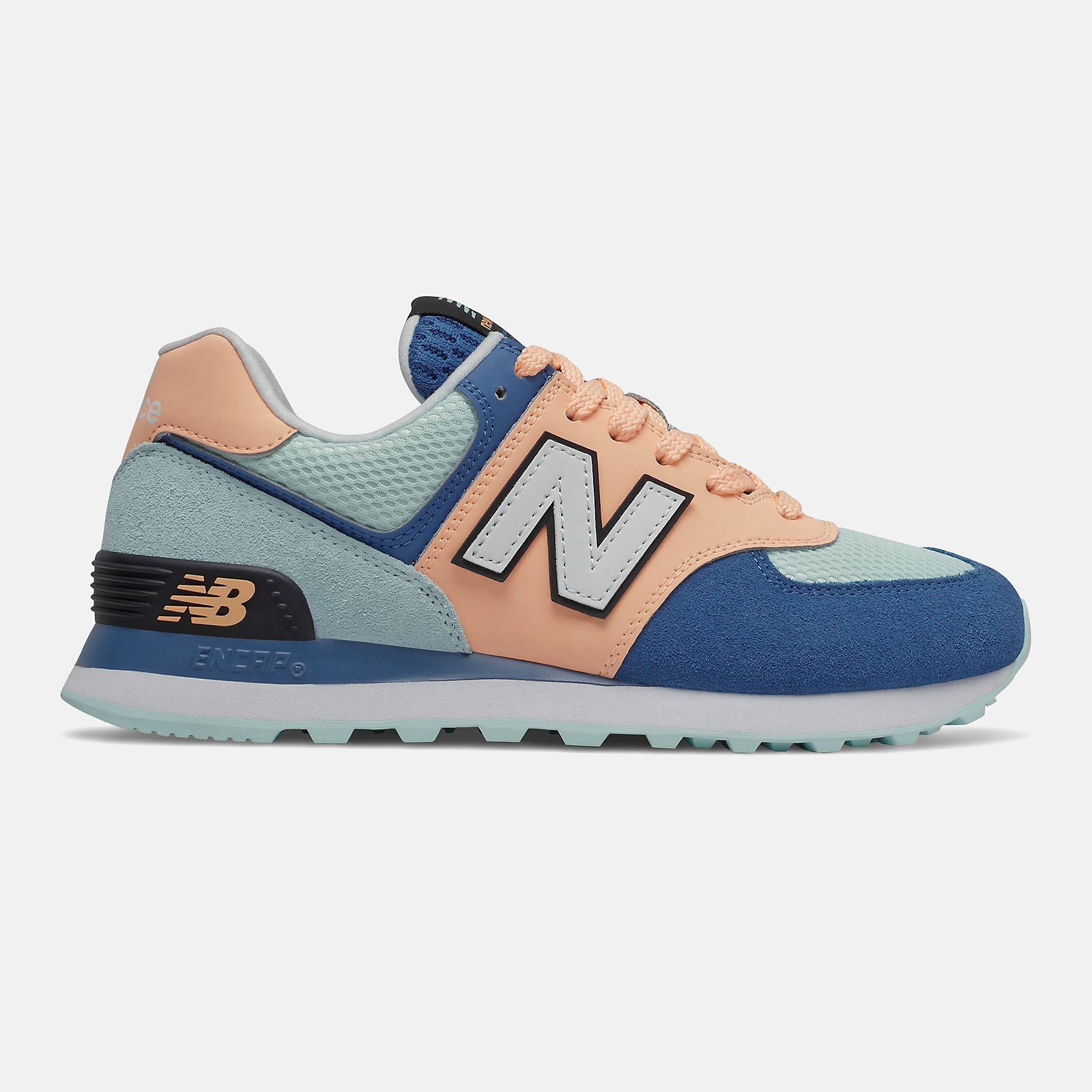 574 | New Balance Shoes Light Mango/Blue - Women