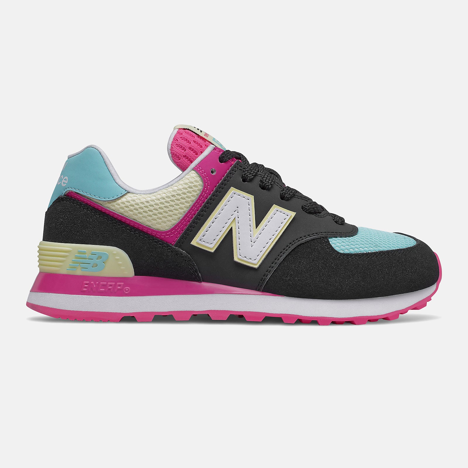 574 | New Balance Shoes Black/Pink Glo - Women