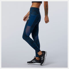 NYC Marathon Printed Impact Run Tight | New Balance Clothing Rogue Wave - Women