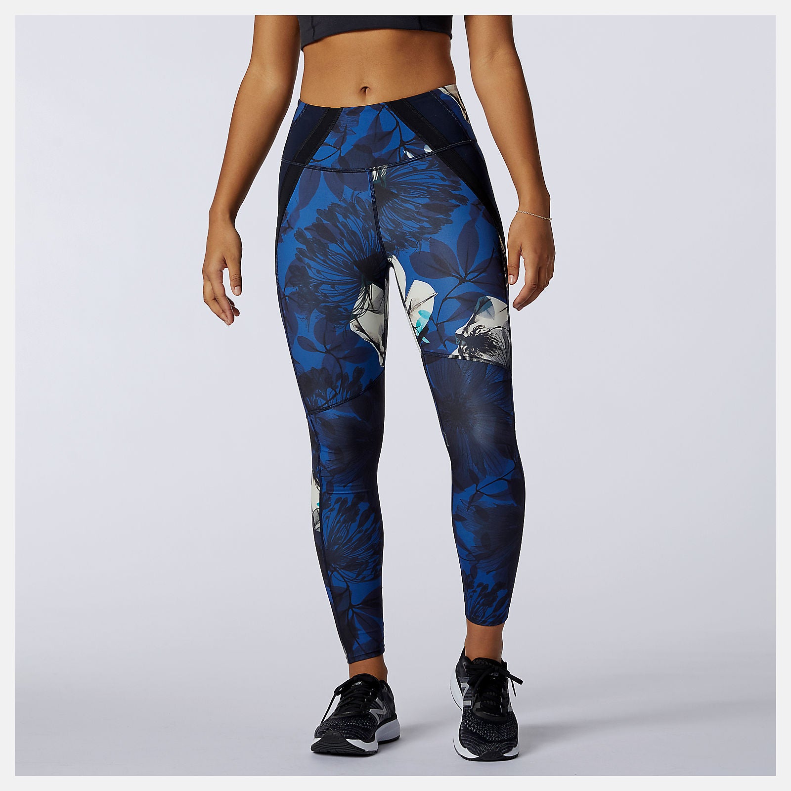Transform 7/8 NBSleek Printed Tight | New Balance Clothing Blue - Women