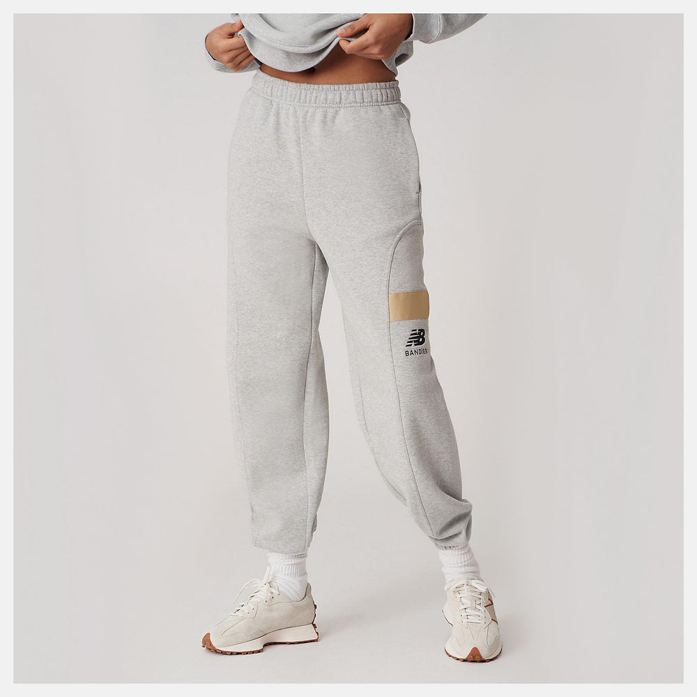 Bandier Fleece Jogger | New Balance Clothing Athletic Grey - Women