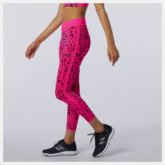 Relentless Printed High Rise 7/8 Tight | New Balance Clothing Pink Glo - Women