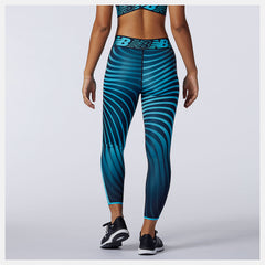Relentless Printed High Rise 7/8 Tight | New Balance Clothing Virtual Sky - Women