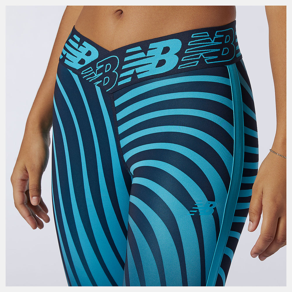 Relentless Printed High Rise 7/8 Tight | New Balance Clothing Virtual Sky - Women