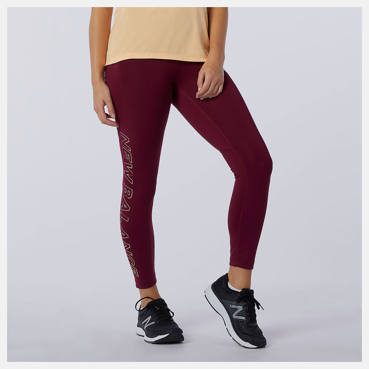 Printed Impact Run Crop | New Balance Clothing Garnet - Women
