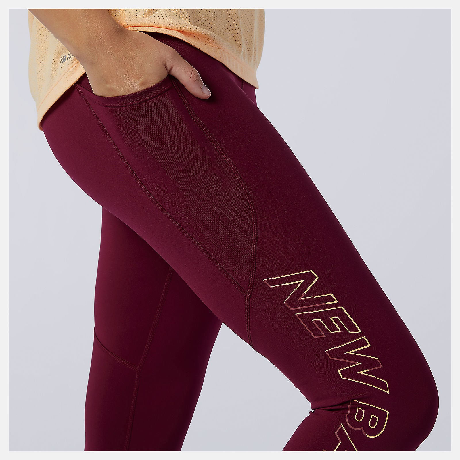Printed Impact Run Crop | New Balance Clothing Garnet - Women