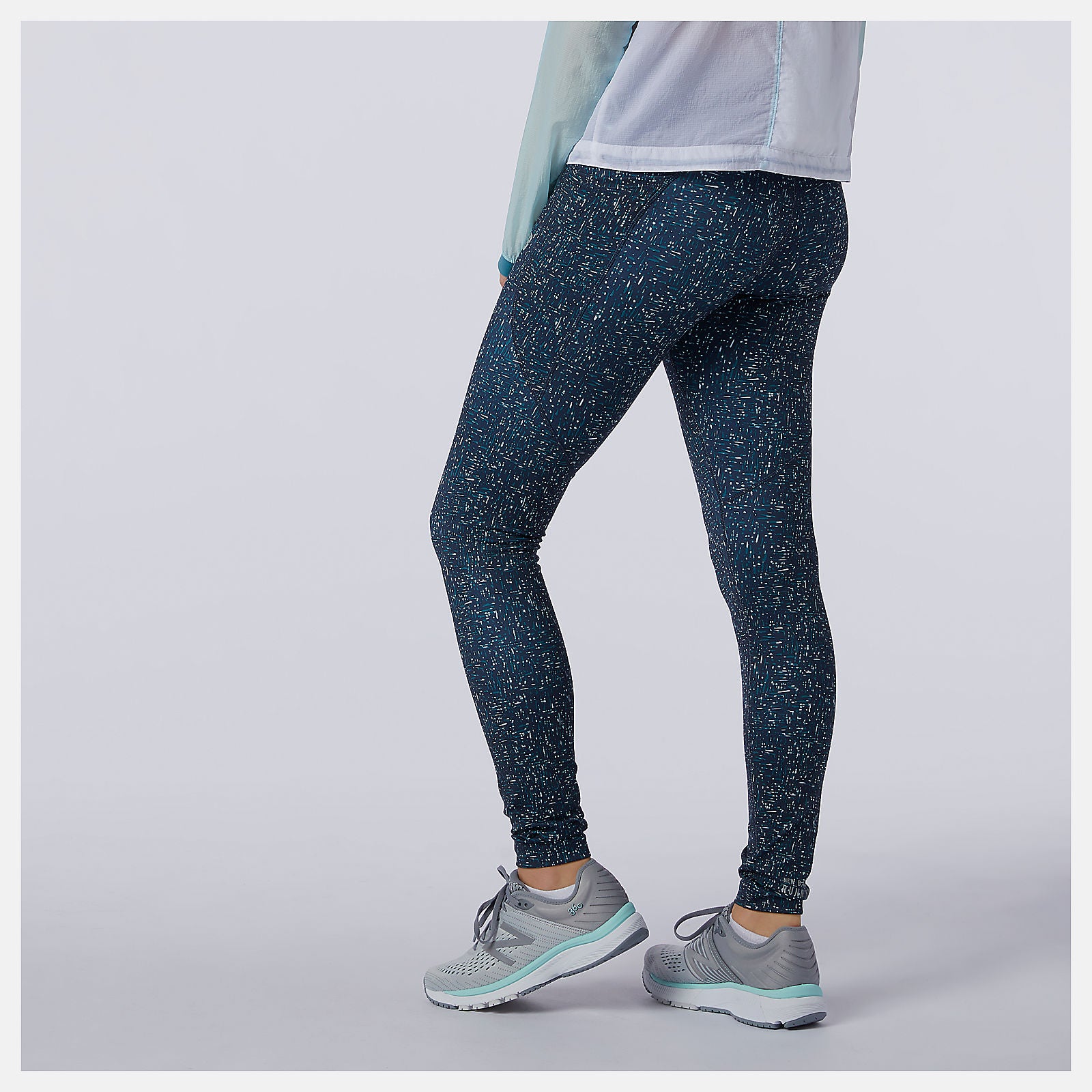 Printed Impact Run Tight | New Balance Clothing Mountain Teal - Women