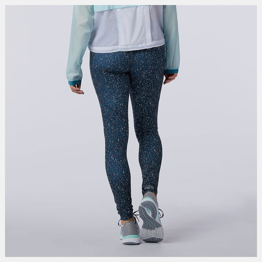 Printed Impact Run Tight | New Balance Clothing Mountain Teal - Women