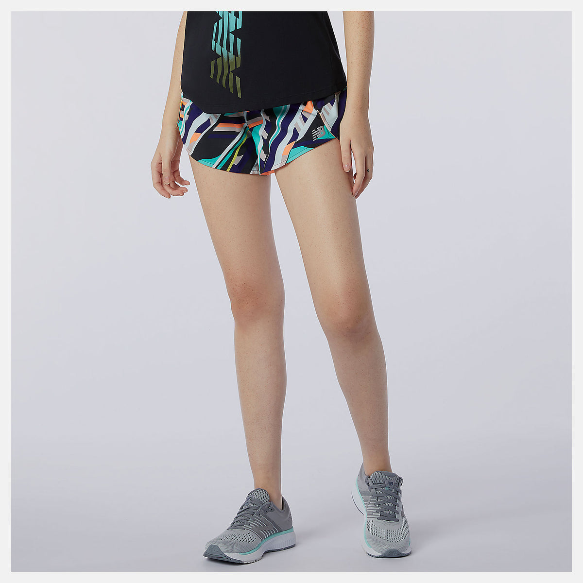 Printed Impact Run Short 3 Inch | New Balance Clothing Multi Color - Women