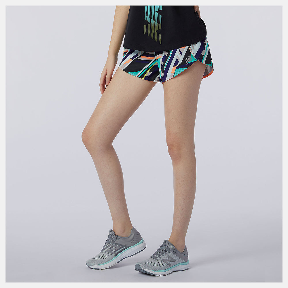 Printed Impact Run Short 3 Inch | New Balance Clothing Multi Color - Women