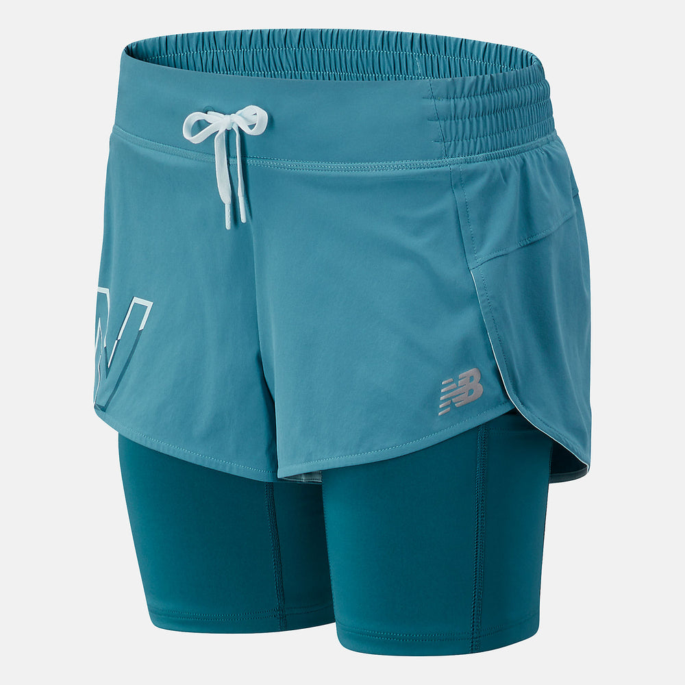 Printed Impact Run 2 In 1 Short | New Balance Clothing Sea - Women