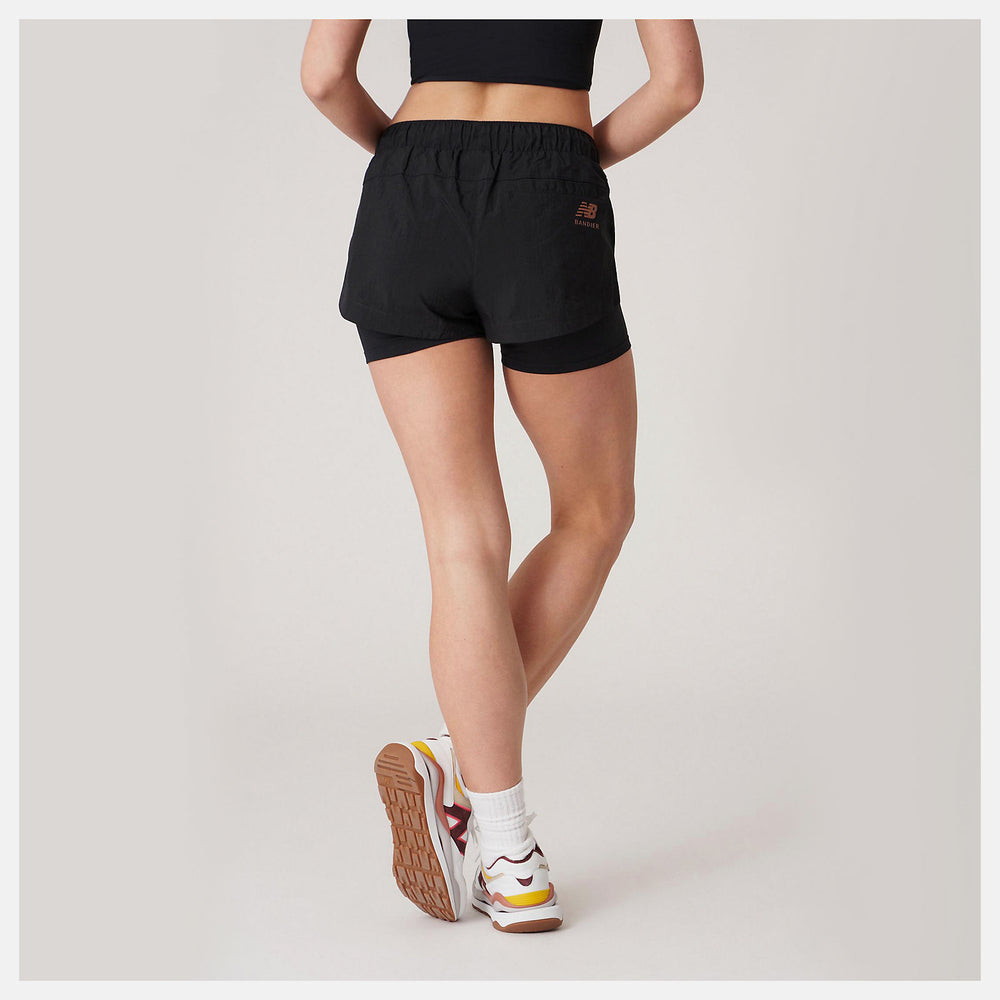 Bandier Woven tech Short | New Balance Clothing Black - Women