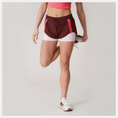 Bandier Woven tech Short | New Balance Clothing Deep Mauve - Women