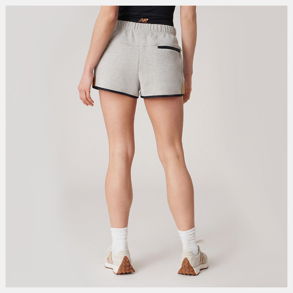 Bandier Fleece Short | New Balance Clothing Athletic Grey - Women