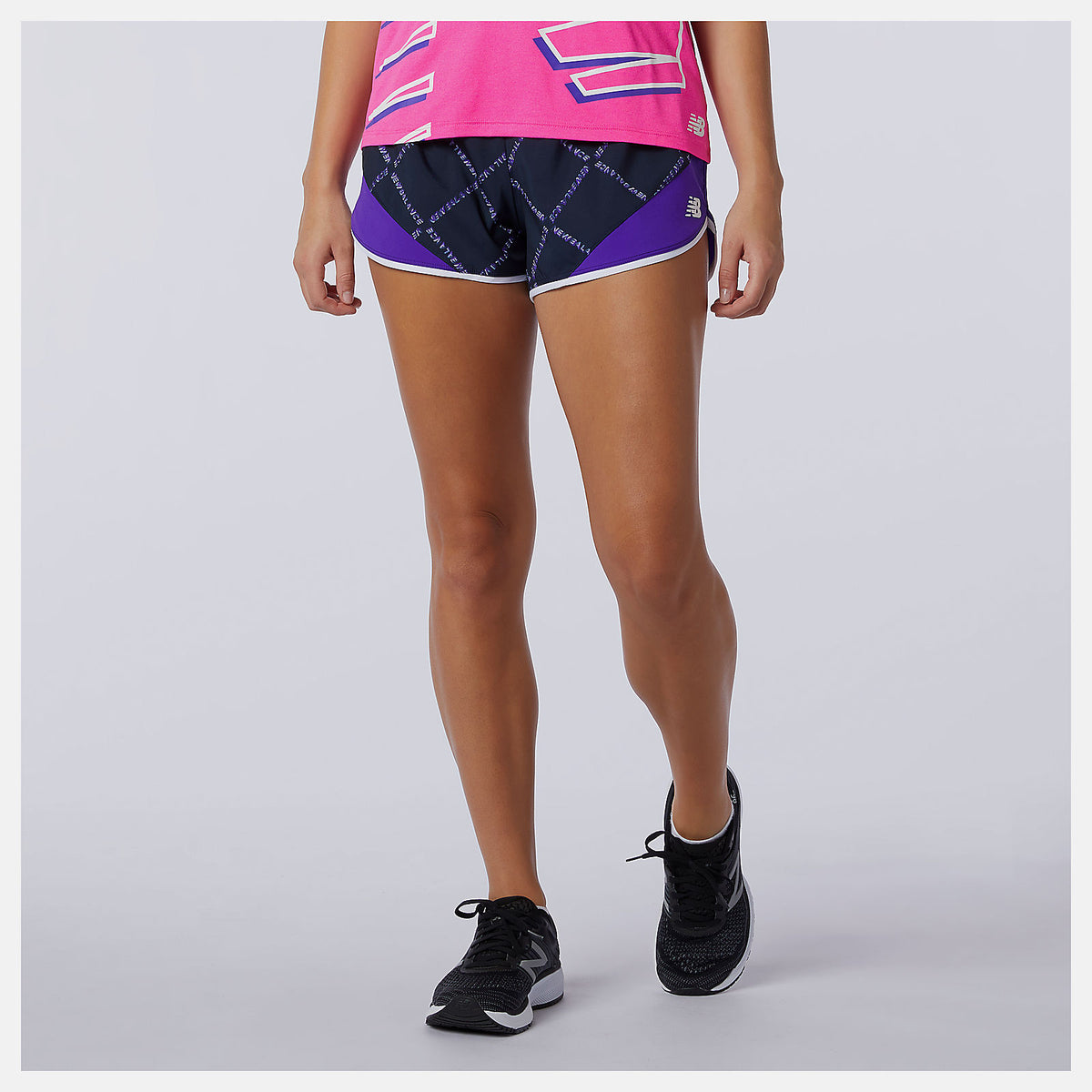 Printed Fast Flight Split Short | New Balance Clothing Deep Violet - Women