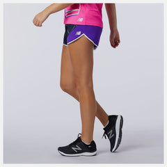 Printed Fast Flight Split Short | New Balance Clothing Deep Violet - Women