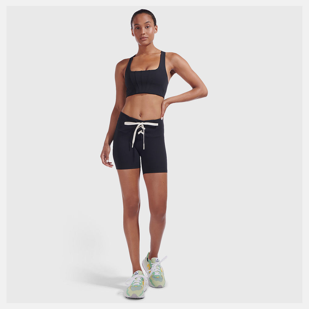 Staud Lace Up Fitted Short | New Balance Clothing Black - Women