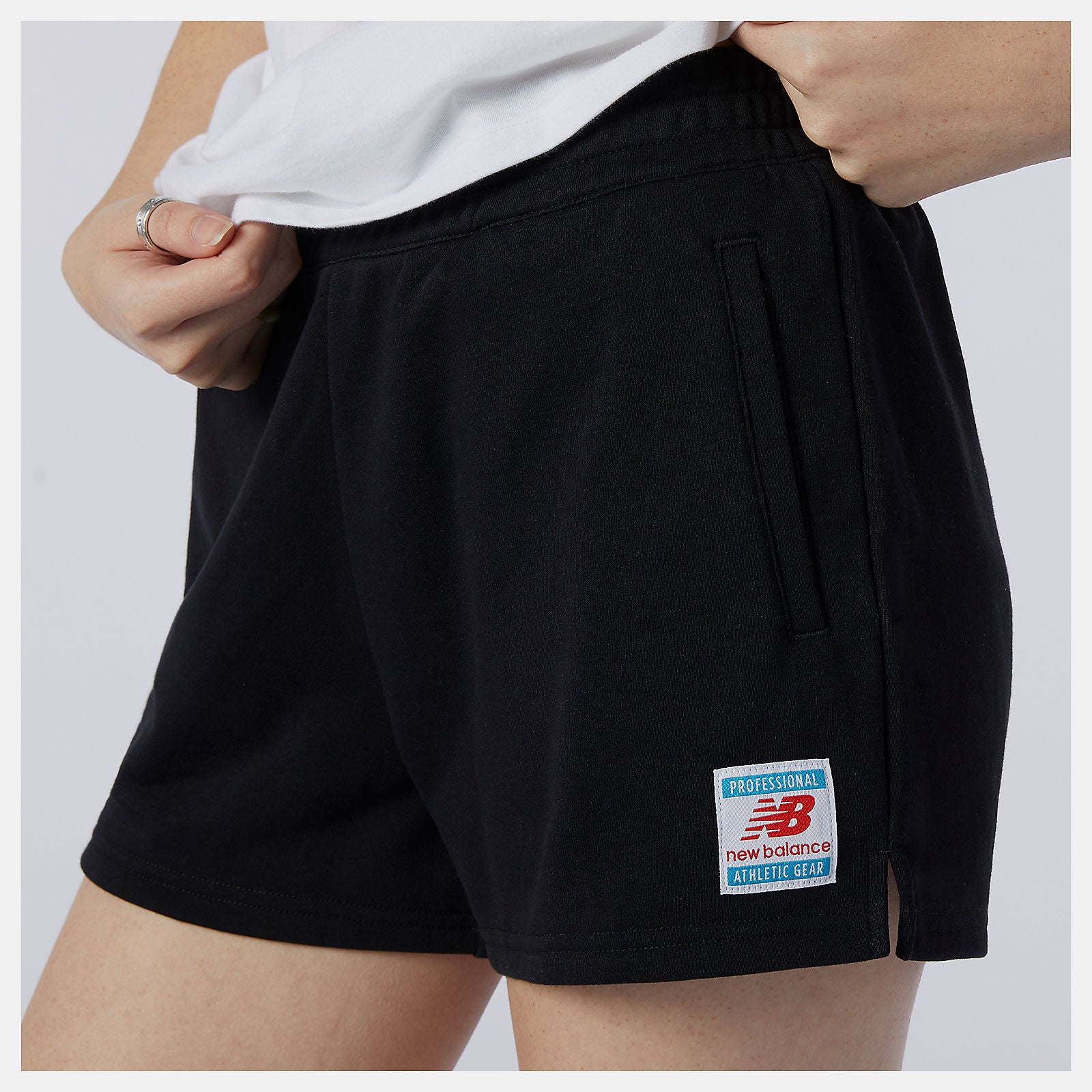NB Essentials Knit Short | New Balance Clothing Black - Women