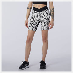 Relentless Printed Fitted Short | New Balance Clothing Black/White - Women