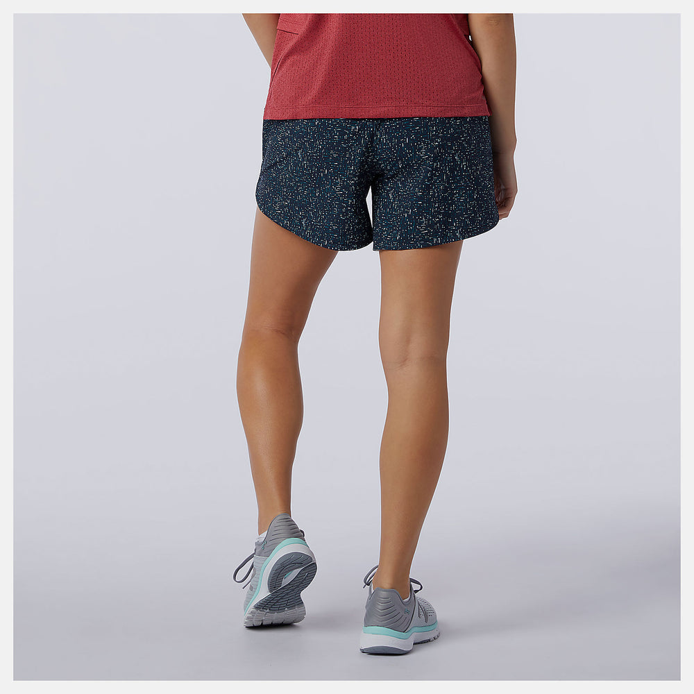 Printed Impact Run 5 inch Short | New Balance Clothing Teal - Women