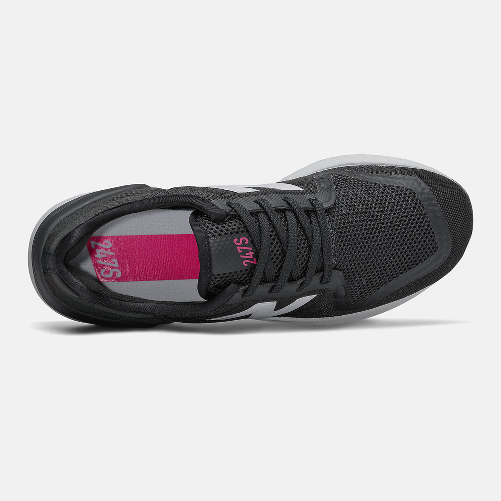 247S | New Balance Shoes Black/Exuberant Pink - Women