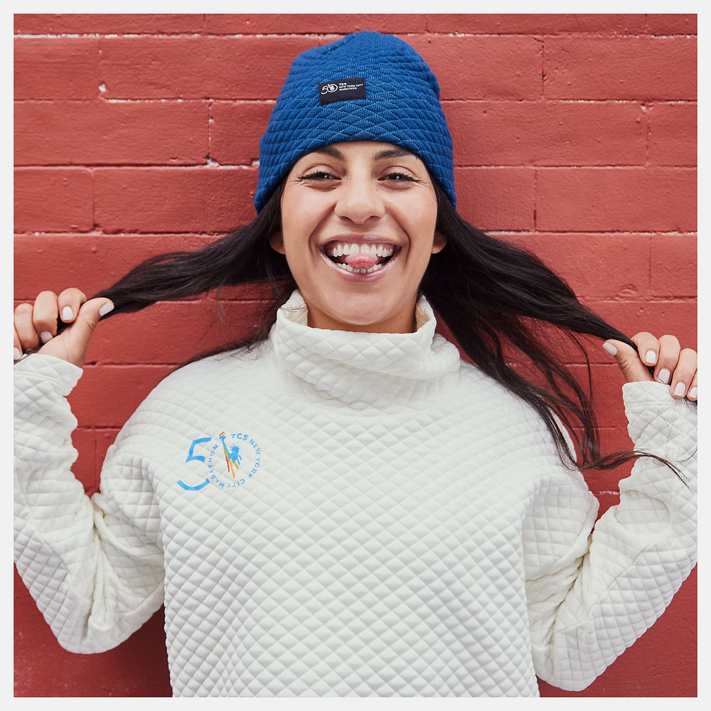 NYC Marathon NB Heat Loft Funnel | New Balance Clothing Sea Salt - Women