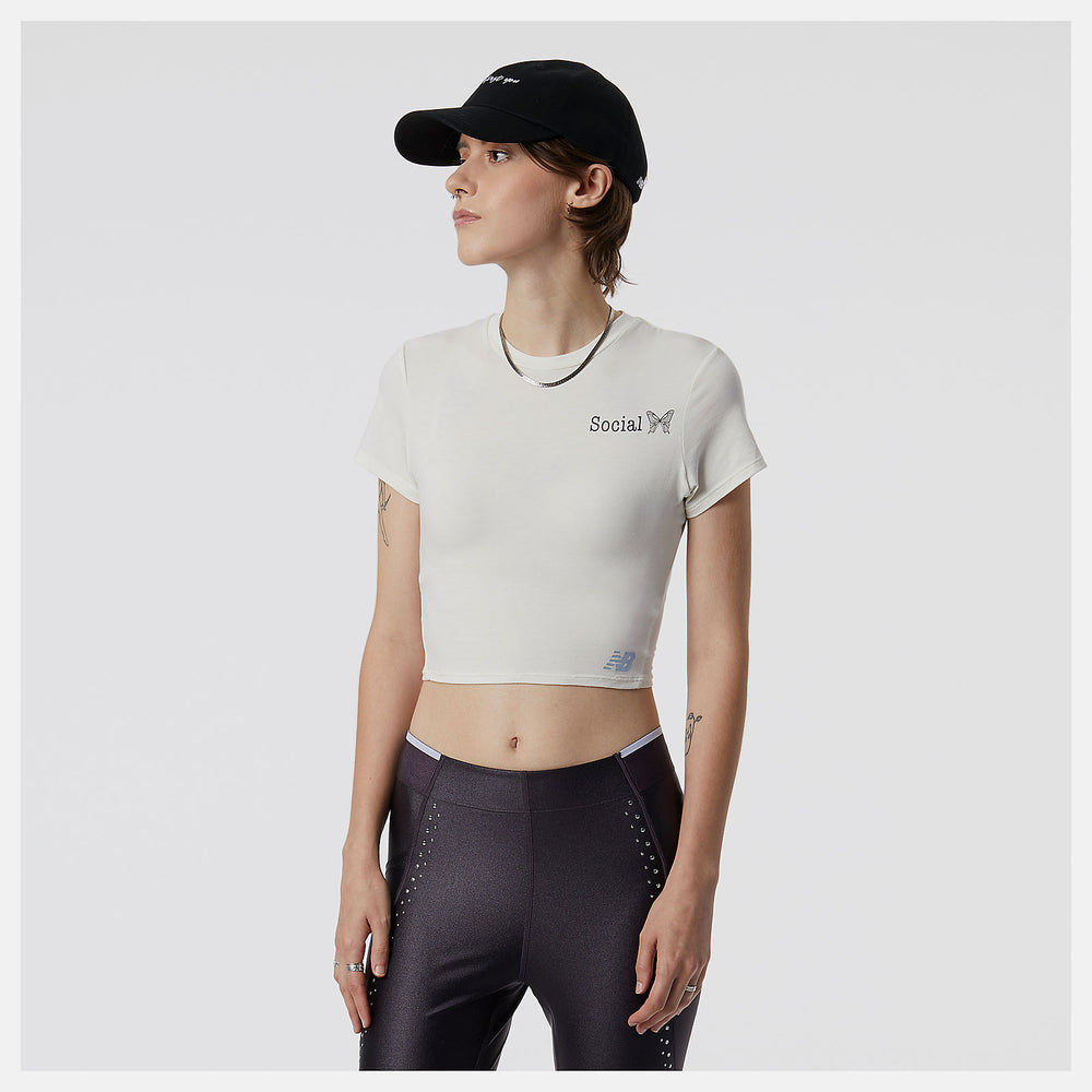 Syd Crop Tee | New Balance Clothing Sea Salt - Women