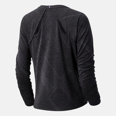 NYC Marathon Q Speed Fuel Jacquard Long Sleeve | New Balance Clothing Black Heather - Women