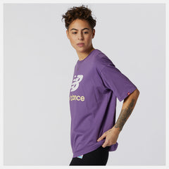 NB Essentials Stacked Logo Tee | New Balance Clothing Sour Grape - Women