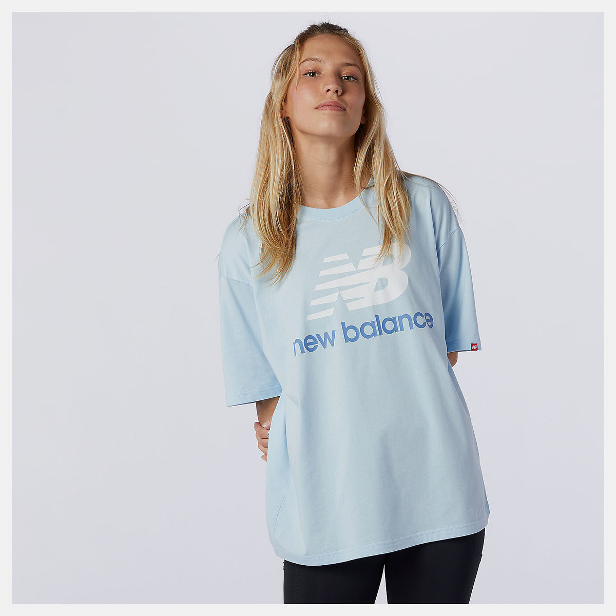 NB Essentials Stacked Logo Tee | New Balance Clothing Uv Glo - Women