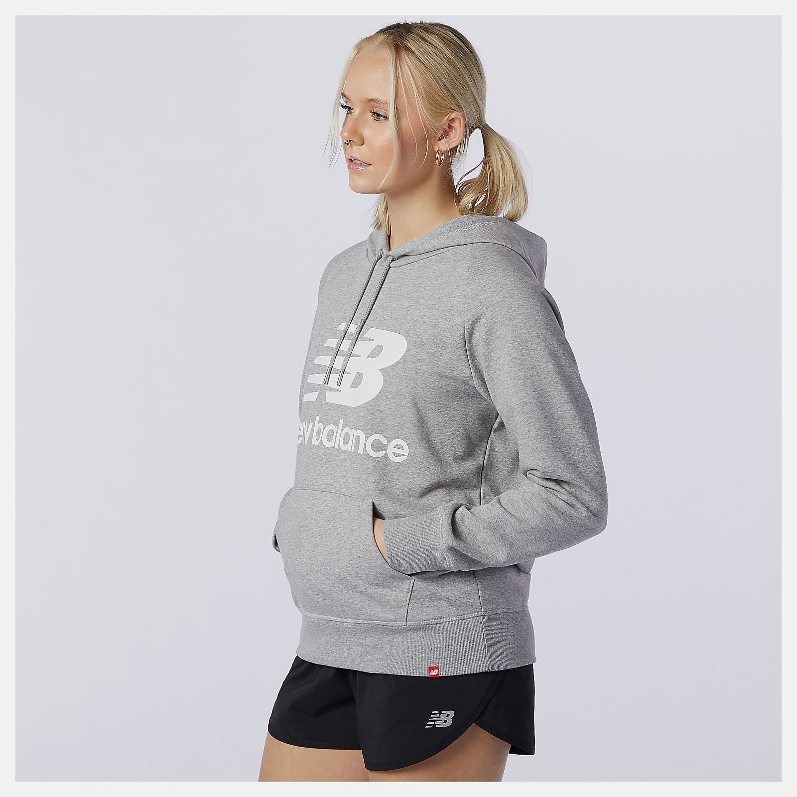 NB Essentials Pullover Hoodie | New Balance Clothing Athletic Grey - Women