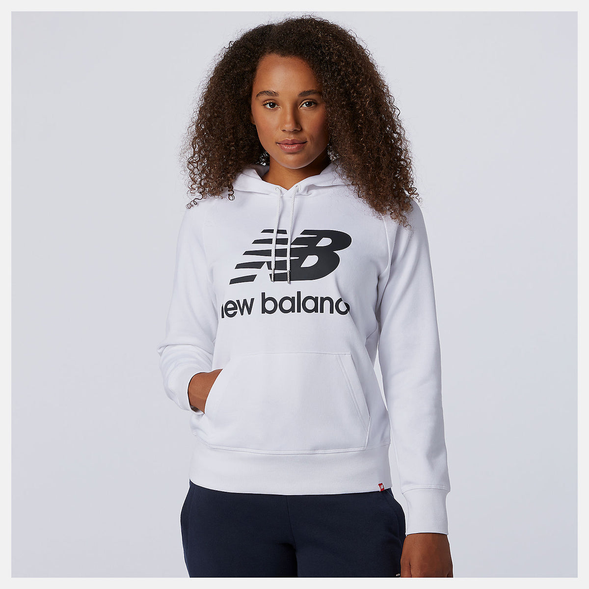 NB Essentials Pullover Hoodie | New Balance Clothing White/Black - Women