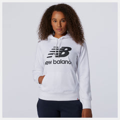 NB Essentials Pullover Hoodie | New Balance Clothing White/Black - Women