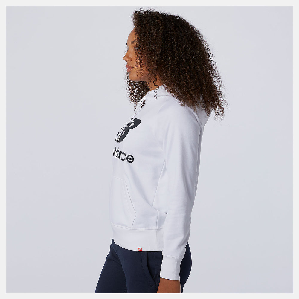 NB Essentials Pullover Hoodie | New Balance Clothing White/Black - Women