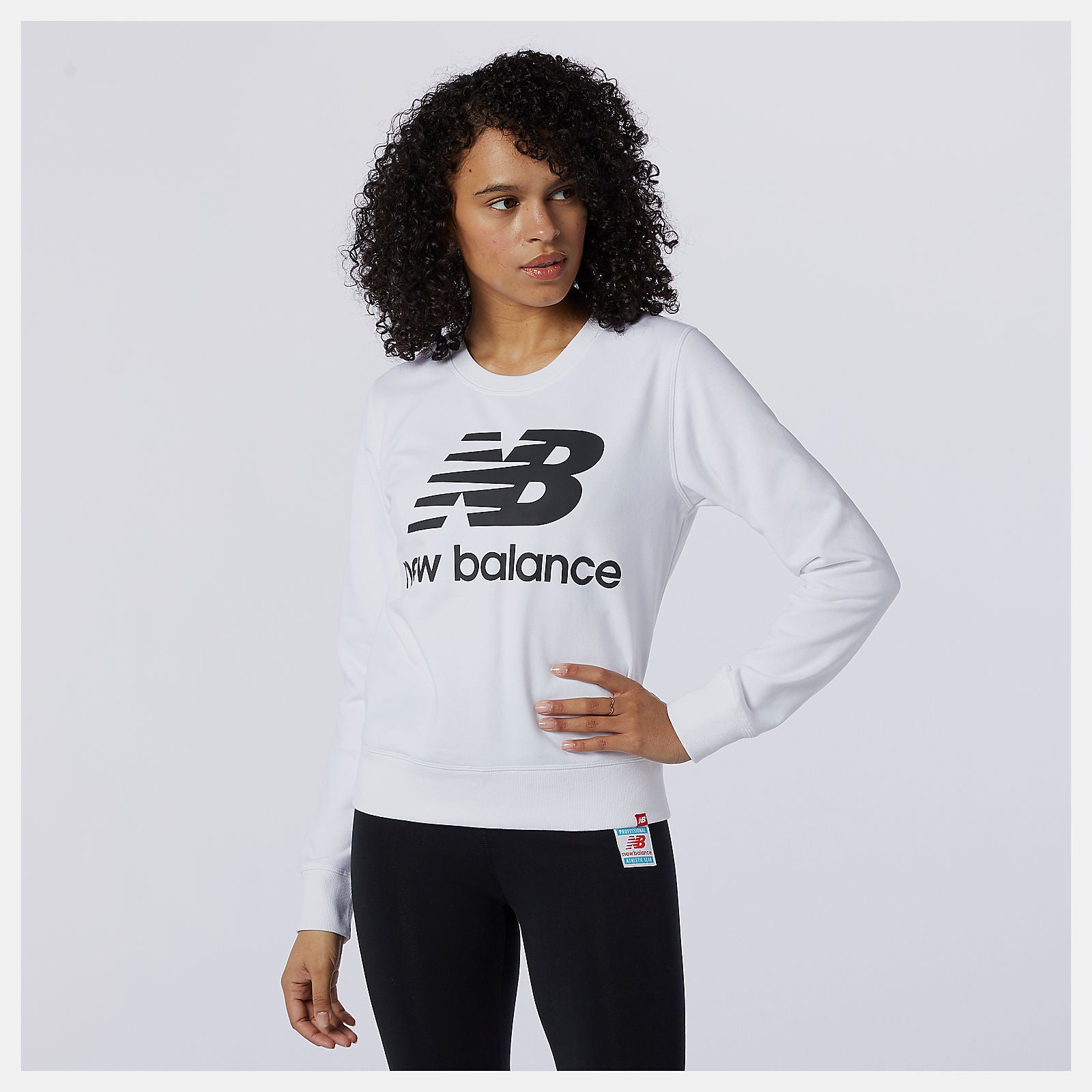 Essentials Crew | New Balance Clothing White/Black - Women