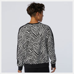 NB Athletics AOP Animal Print Crew | New Balance Clothing White Multi - Women